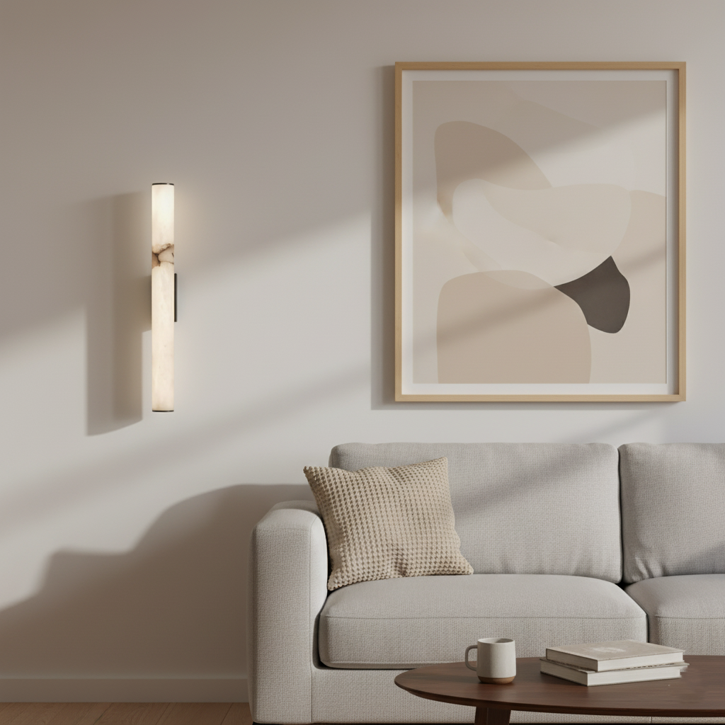 Wall Lamp Marble Copper Up To 31.5 in Warm LED Bedroom Hallway Modern Minimalist Sconce Lighting Fixture | Thomler