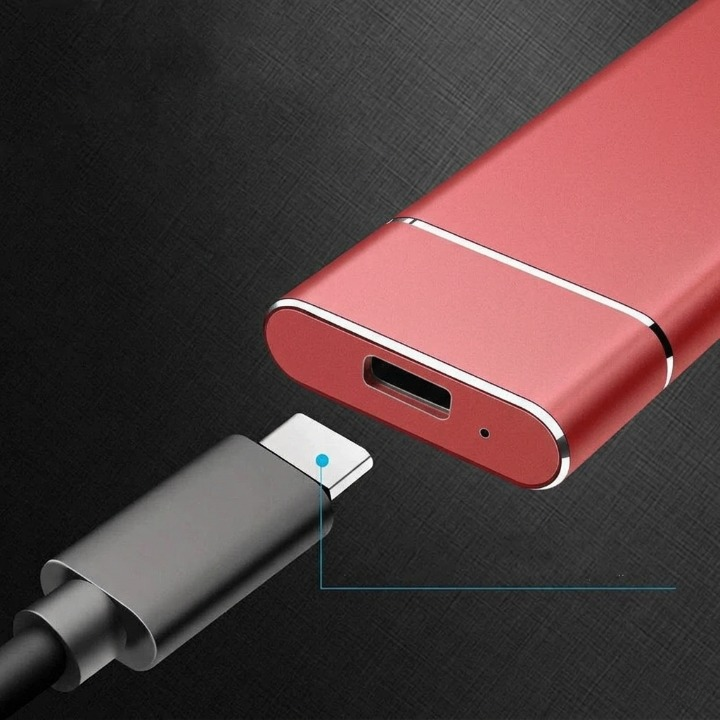 External SSD Aluminium 8 TB Portable USB 3.1 Type-C Storage Drive Red Black Silver Blue For PC Mac Game Console Smart TV | Thomler