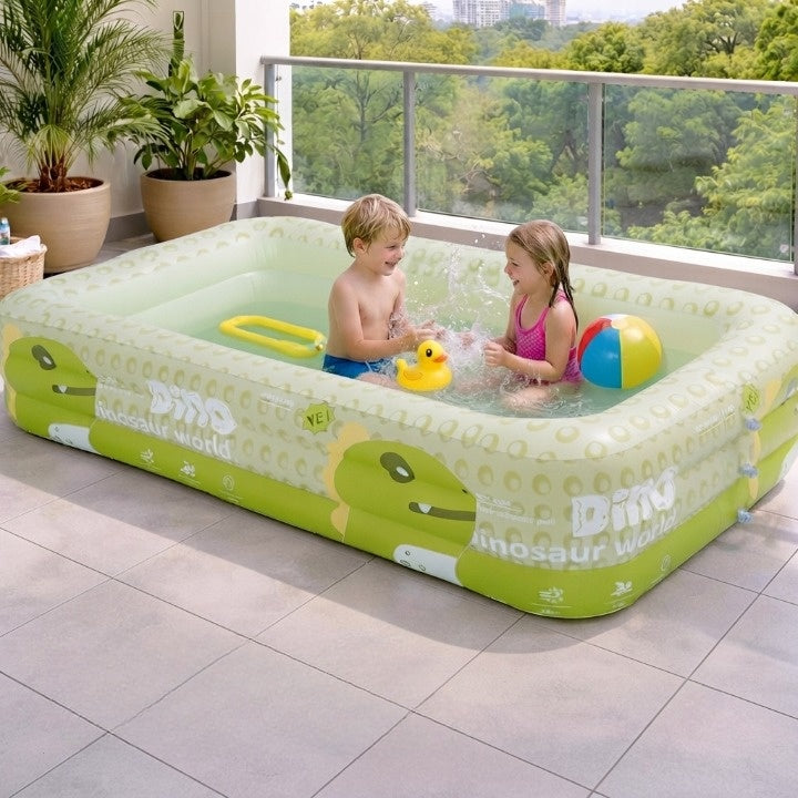 Inflatable Dinosaur Kids Pool 59 or 83 Inch – Outdoor Backyard Splash Pad for Toddlers Children Summer Water Play Patio Deck | Thomler