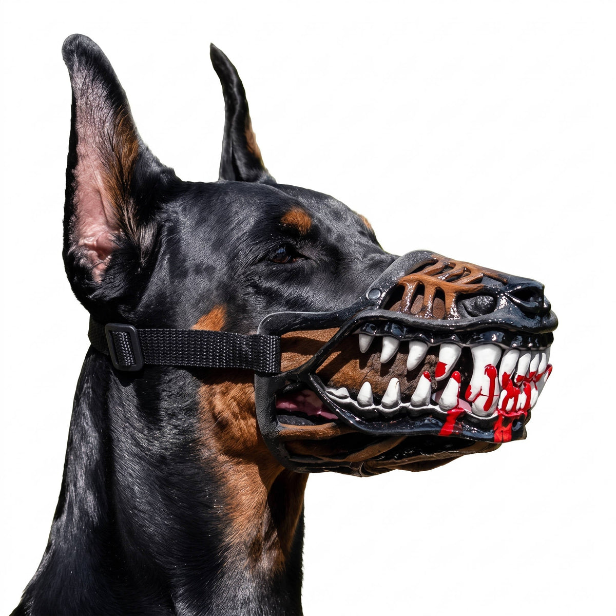 Spooky Fanged Monster Face Muzzle for Dogs – Halloween Costume Party Accessory with Adjustable Strap & Breathable Design | Thomler