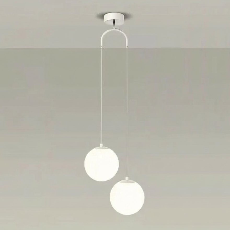 Modern Glass Drop Ceiling Fixture with Integrated LED Lighting for Dining Room & Bedroom | Thomler