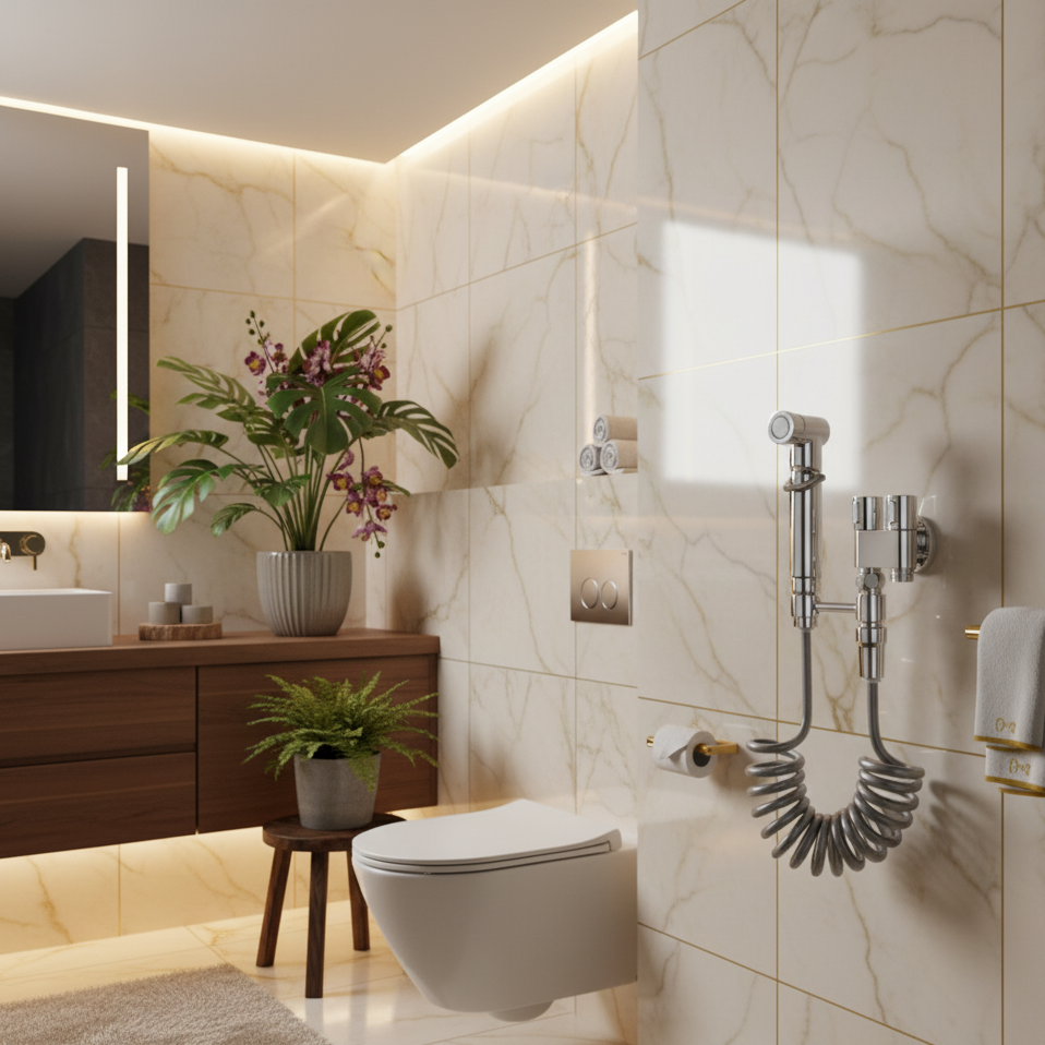 Handheld Bidet Sprayer with Pressure Control and Non-Slip Grip for Bathroom Hygiene | Thomler
