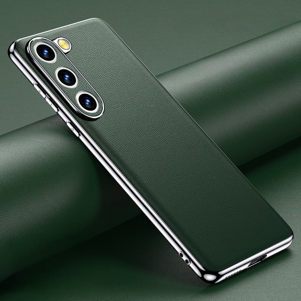 Premium Cowhide Phone Case for Samsung Galaxy with Metal Frame Wireless Charging Compatible | Thomler