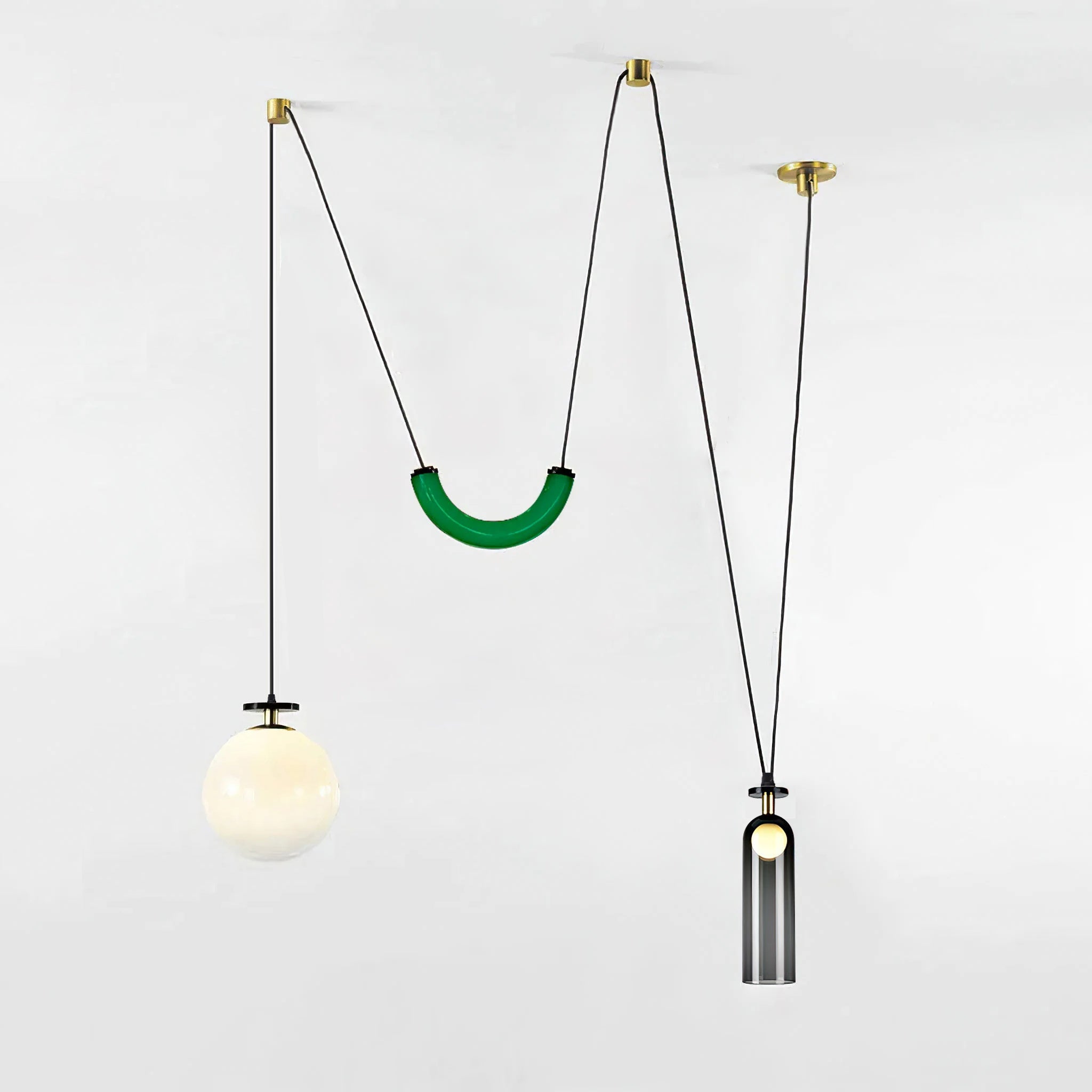 Metal Geometric Pendant Light 11.8 in Modular Ceiling Indoor Hanging Lamp | Thomler