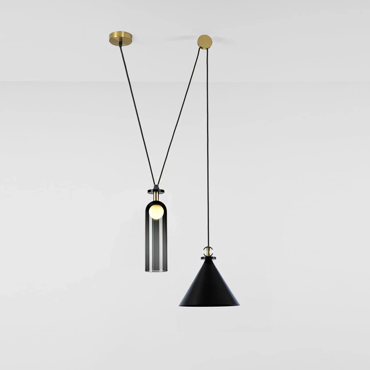 Metal Geometric Pendant Light 11.8 in Modular Ceiling Indoor Hanging Lamp | Thomler