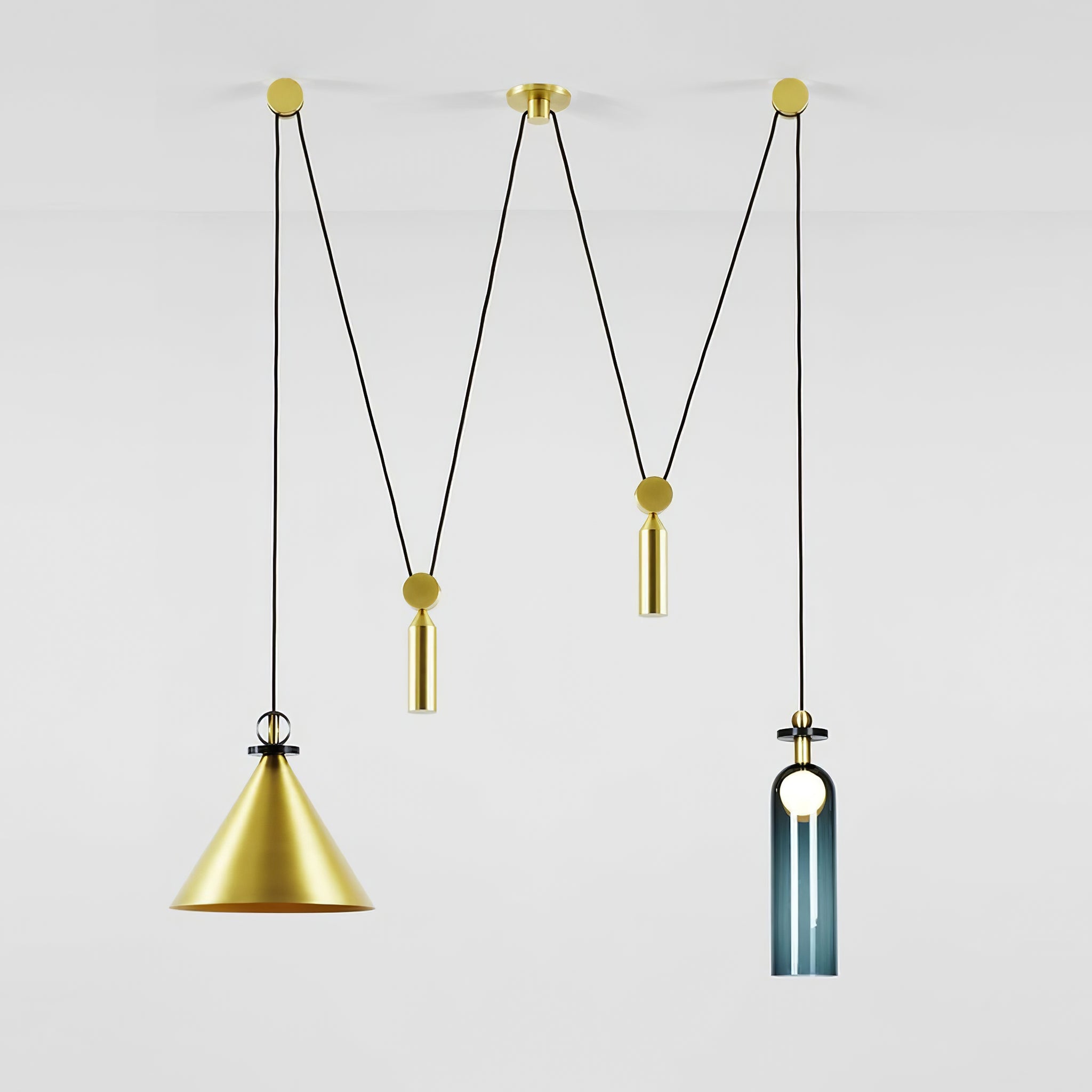 Metal Geometric Pendant Light 11.8 in Modular Ceiling Indoor Hanging Lamp | Thomler