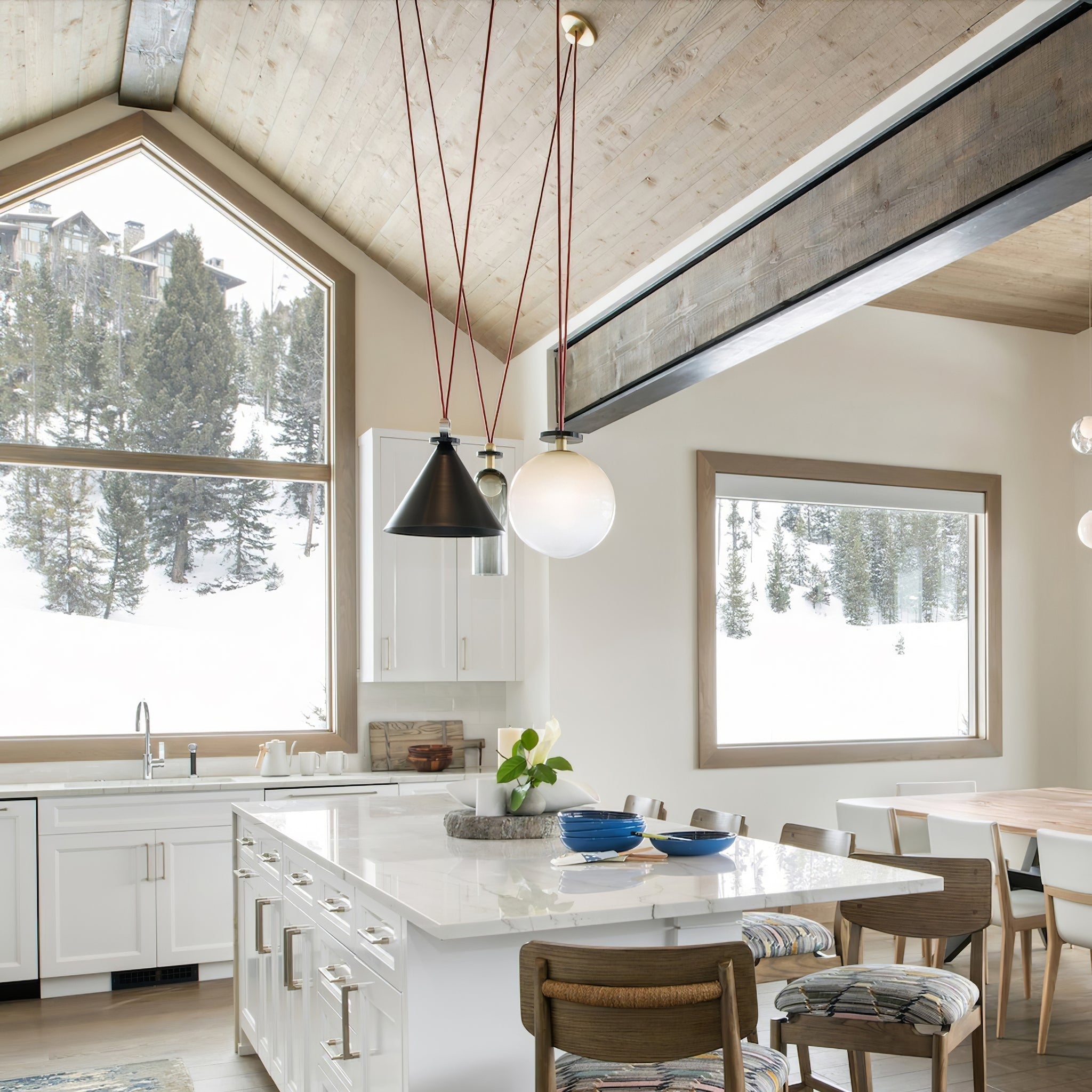 Metal Geometric Pendant Light 11.8 in Modular Ceiling Indoor Hanging Lamp | Thomler
