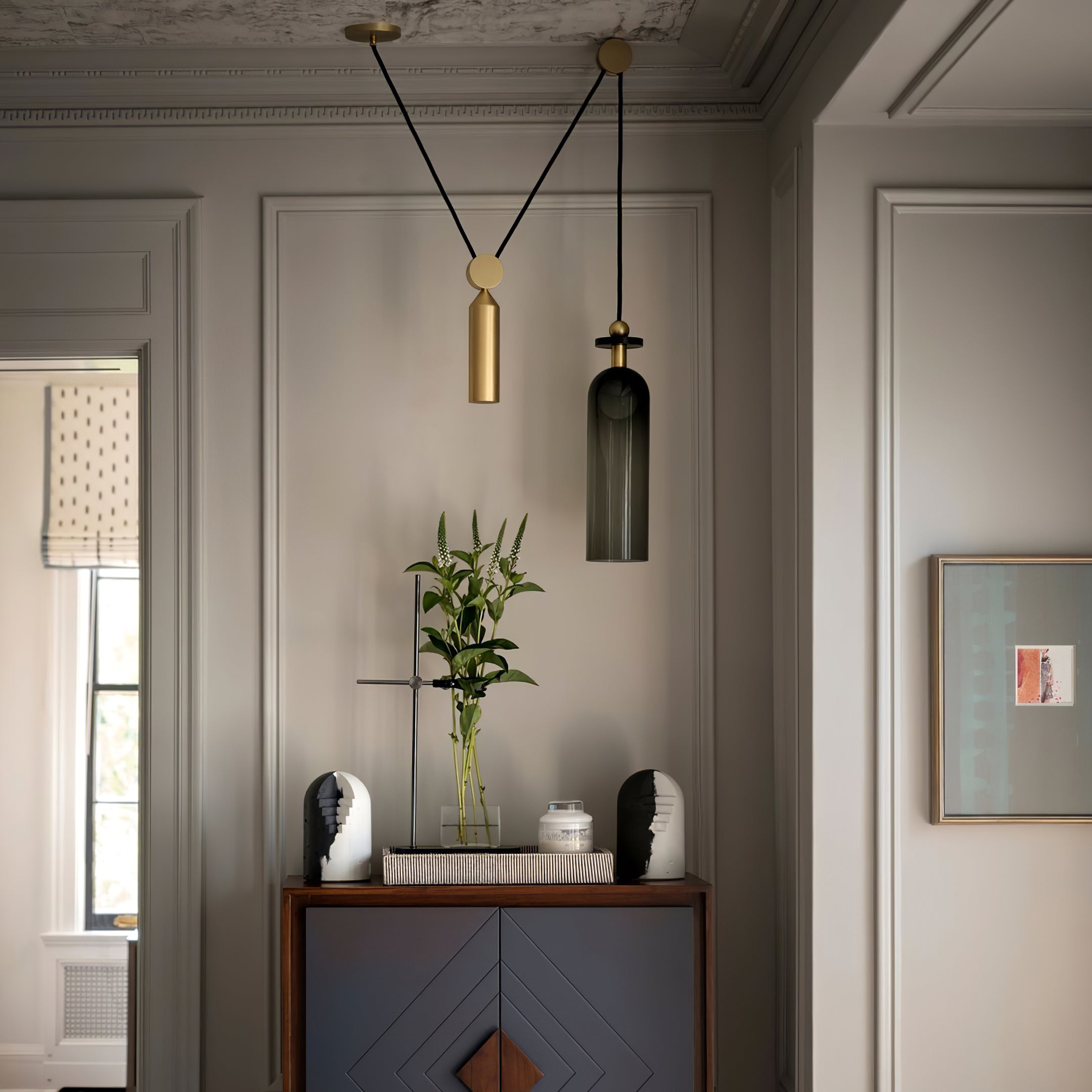Metal Geometric Pendant Light 11.8 in Modular Ceiling Indoor Hanging Lamp | Thomler