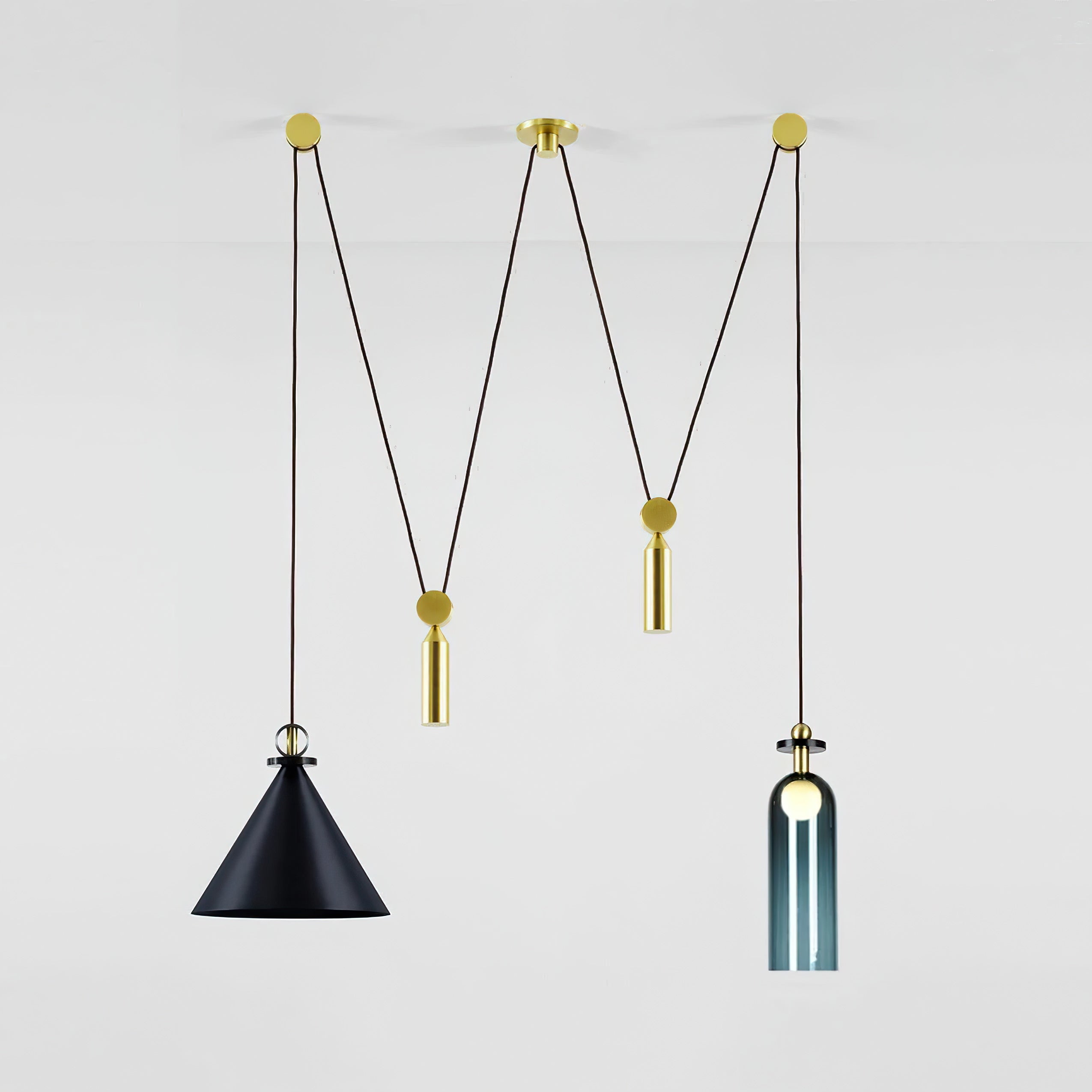 Metal Geometric Pendant Light 11.8 in Modular Ceiling Indoor Hanging Lamp | Thomler