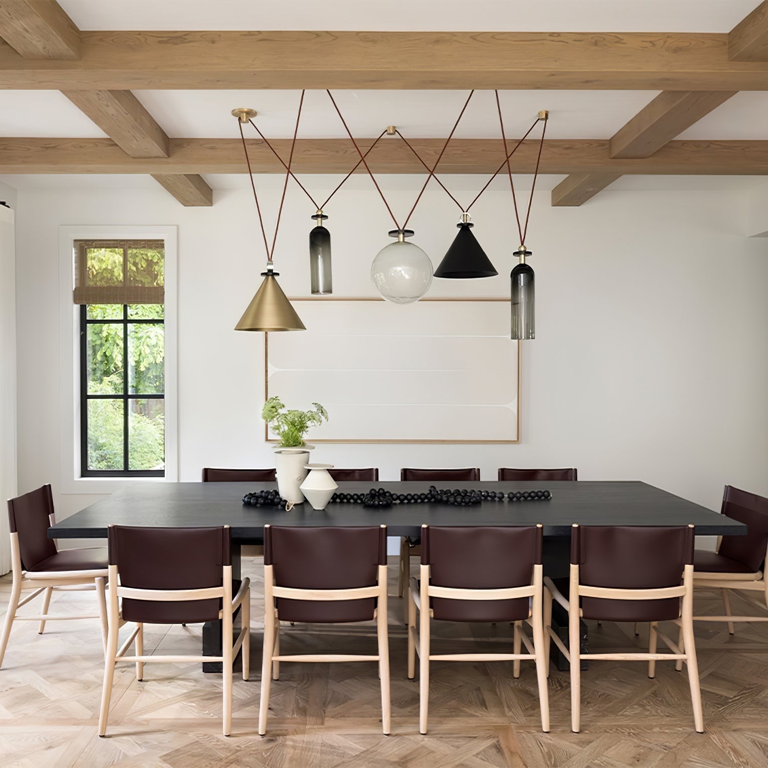 Metal Geometric Pendant Light 11.8 in Modular Ceiling Indoor Hanging Lamp | Thomler