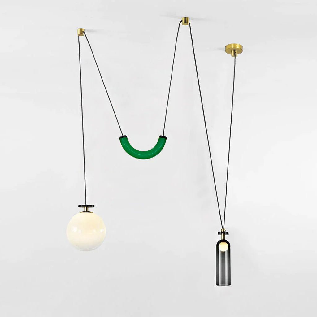 Metal Geometric Pendant Light 11.8 in Modular Ceiling Indoor Hanging Lamp | Thomler