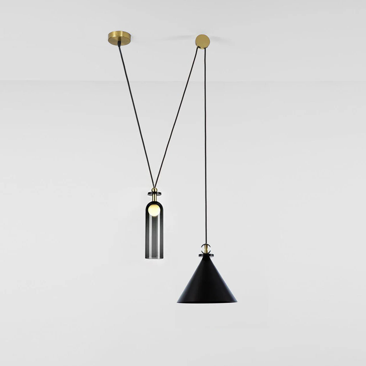 Metal Geometric Pendant Light 11.8 in Modular Ceiling Indoor Hanging Lamp | Thomler