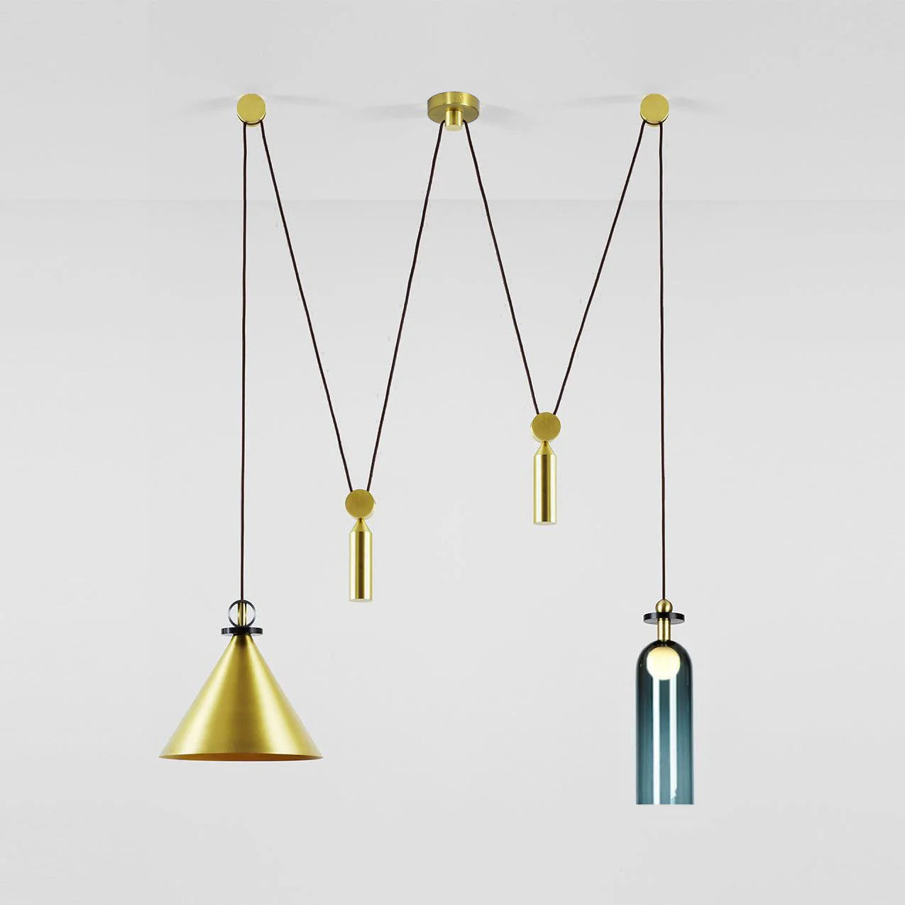 Metal Geometric Pendant Light 11.8 in Modular Ceiling Indoor Hanging Lamp | Thomler