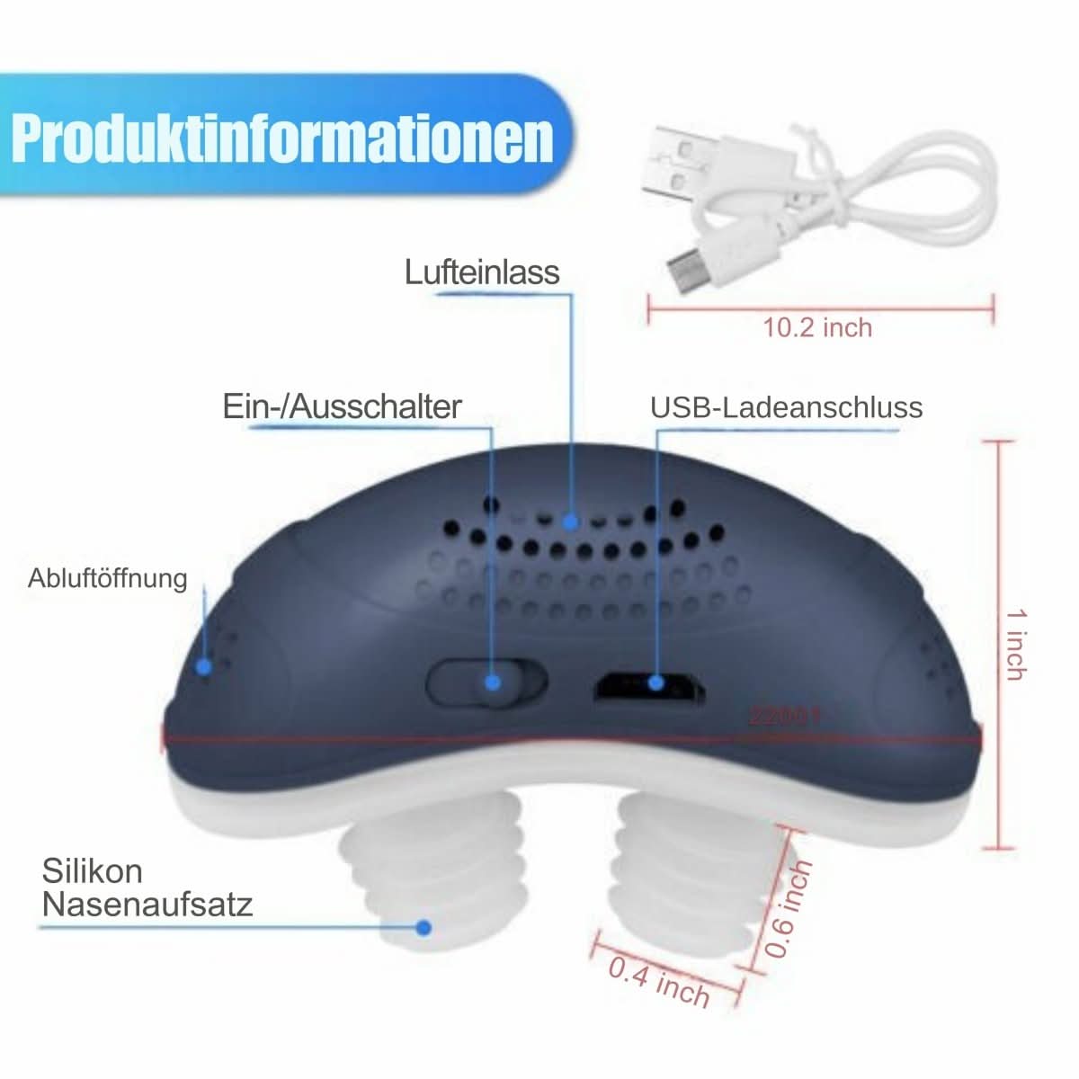 Compact Anti-Snoring Sleep Aid Device with Gentle Airflow Technology for Uninterrupted Rest | Thomler