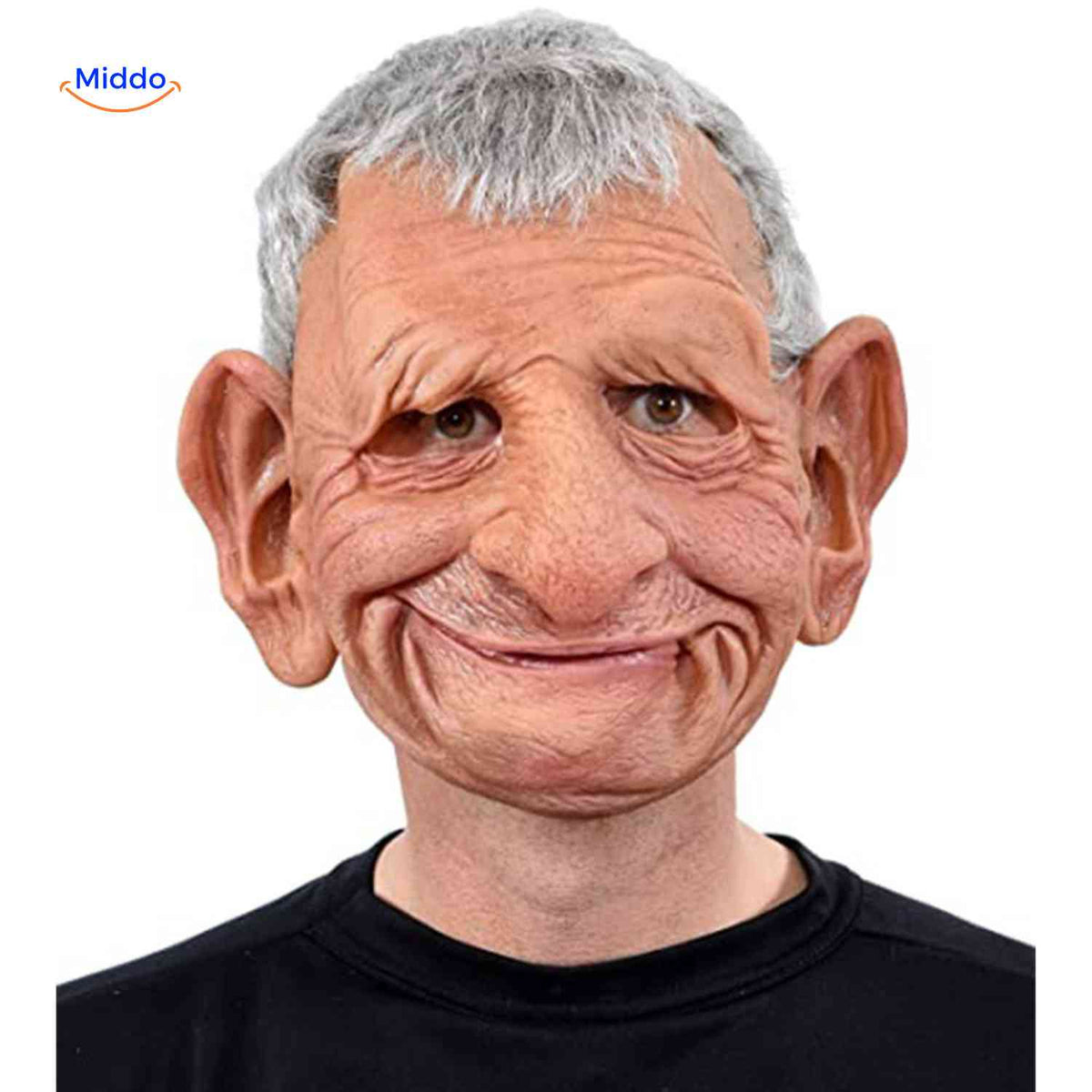 Lifelike Elderly Character Mask – Breathable Latex Full-Face Costume Accessory for Parties & Theater | Thomler