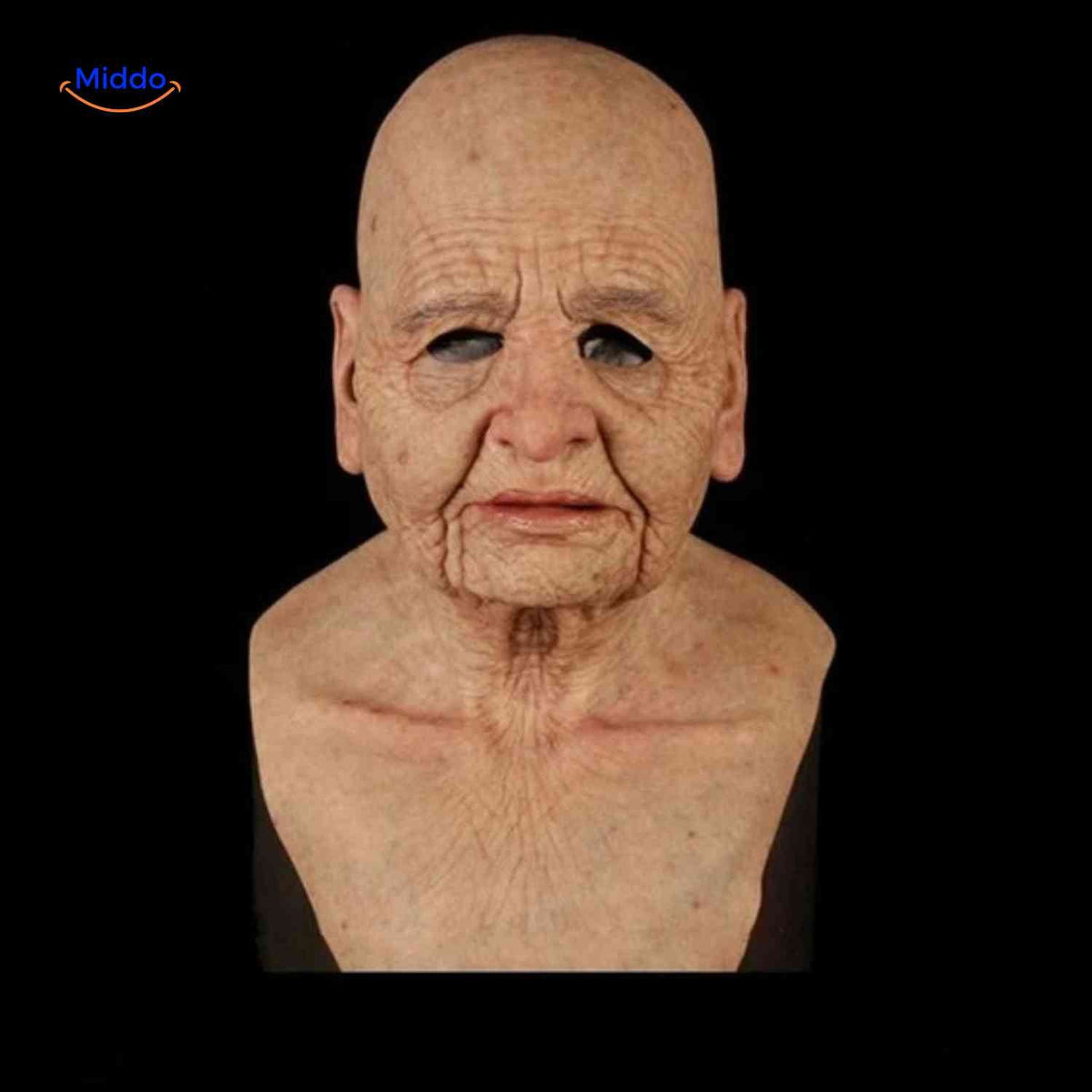 Lifelike Elderly Character Mask – Breathable Latex Full-Face Costume Accessory for Parties & Theater | Thomler