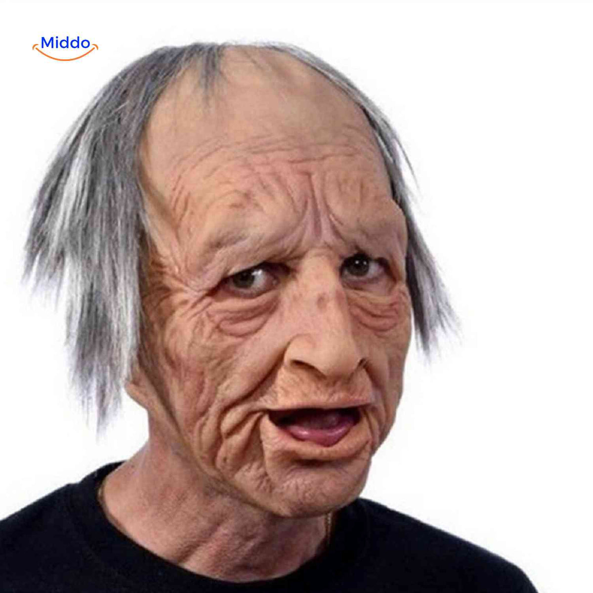 Lifelike Elderly Character Mask – Breathable Latex Full-Face Costume Accessory for Parties & Theater | Thomler