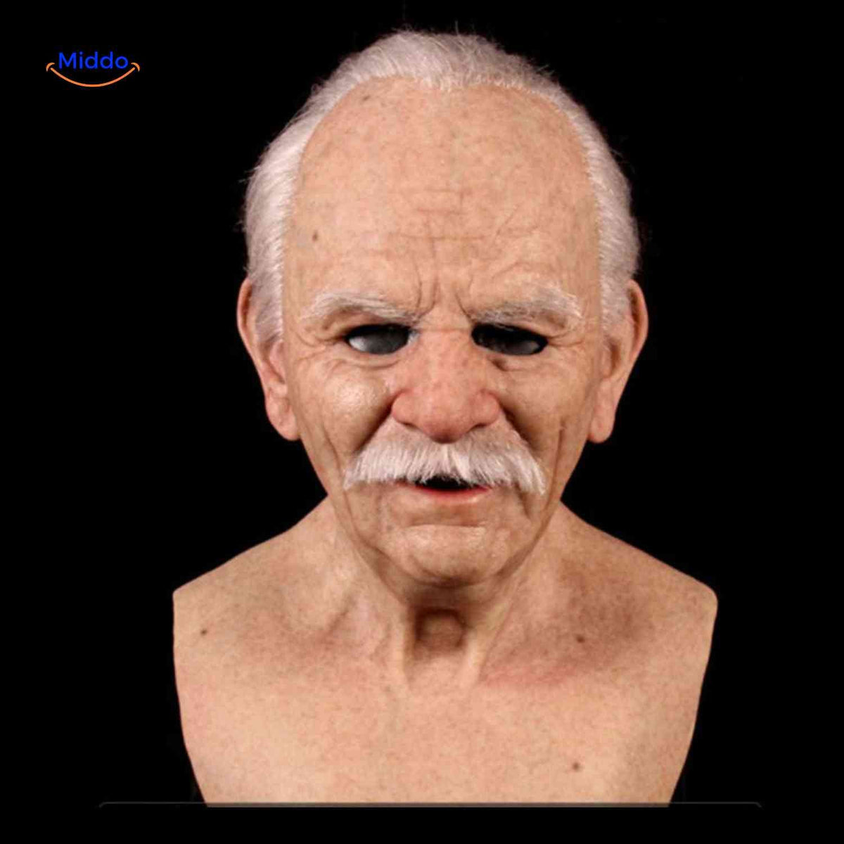 Lifelike Elderly Character Mask – Breathable Latex Full-Face Costume Accessory for Parties & Theater | Thomler