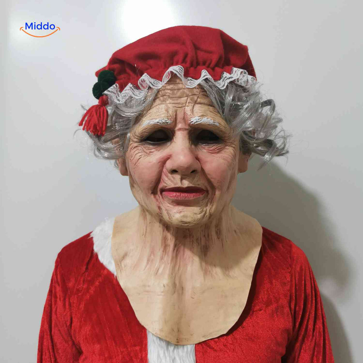 Lifelike Elderly Character Mask – Breathable Latex Full-Face Costume Accessory for Parties & Theater | Thomler