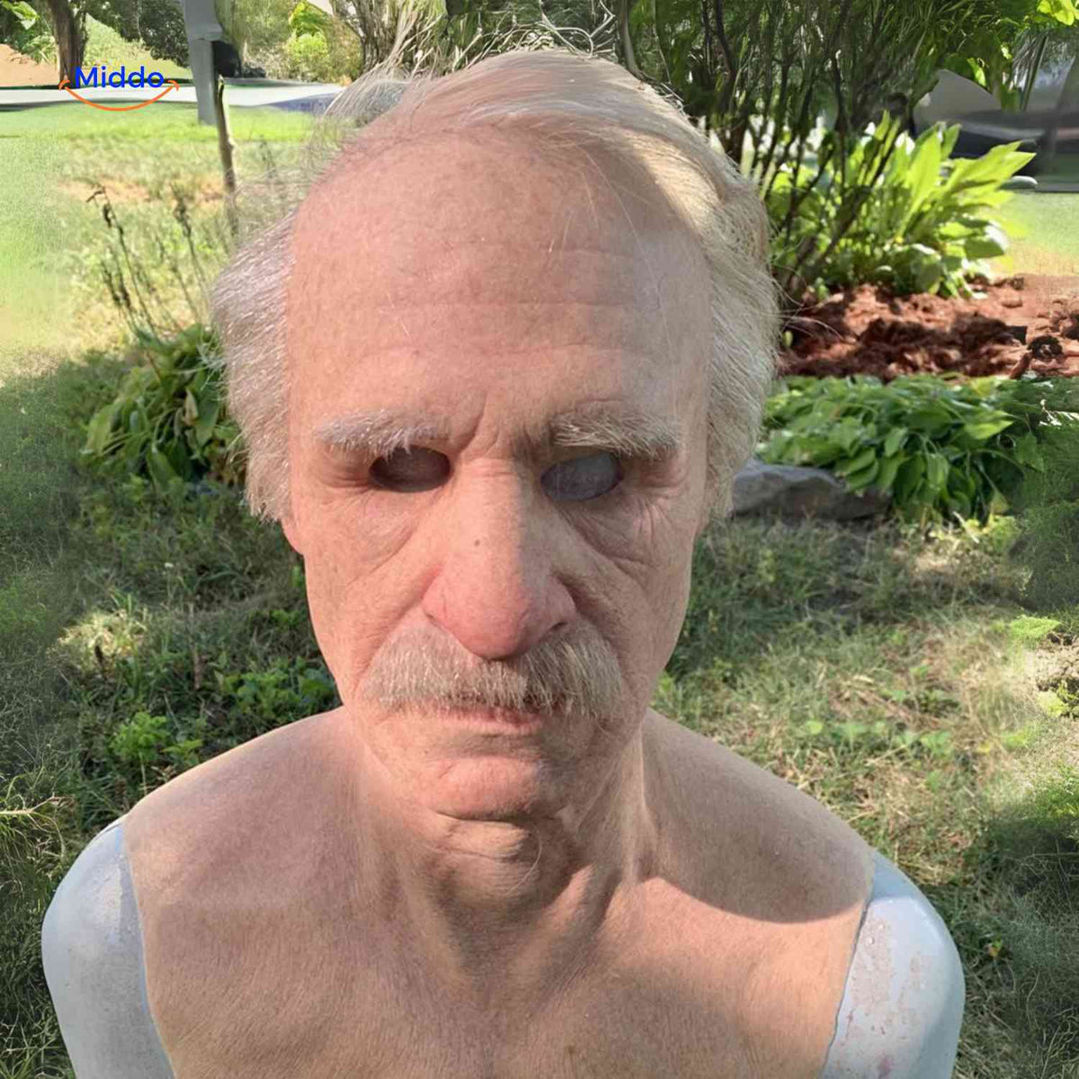 Lifelike Elderly Character Mask – Breathable Latex Full-Face Costume Accessory for Parties & Theater | Thomler