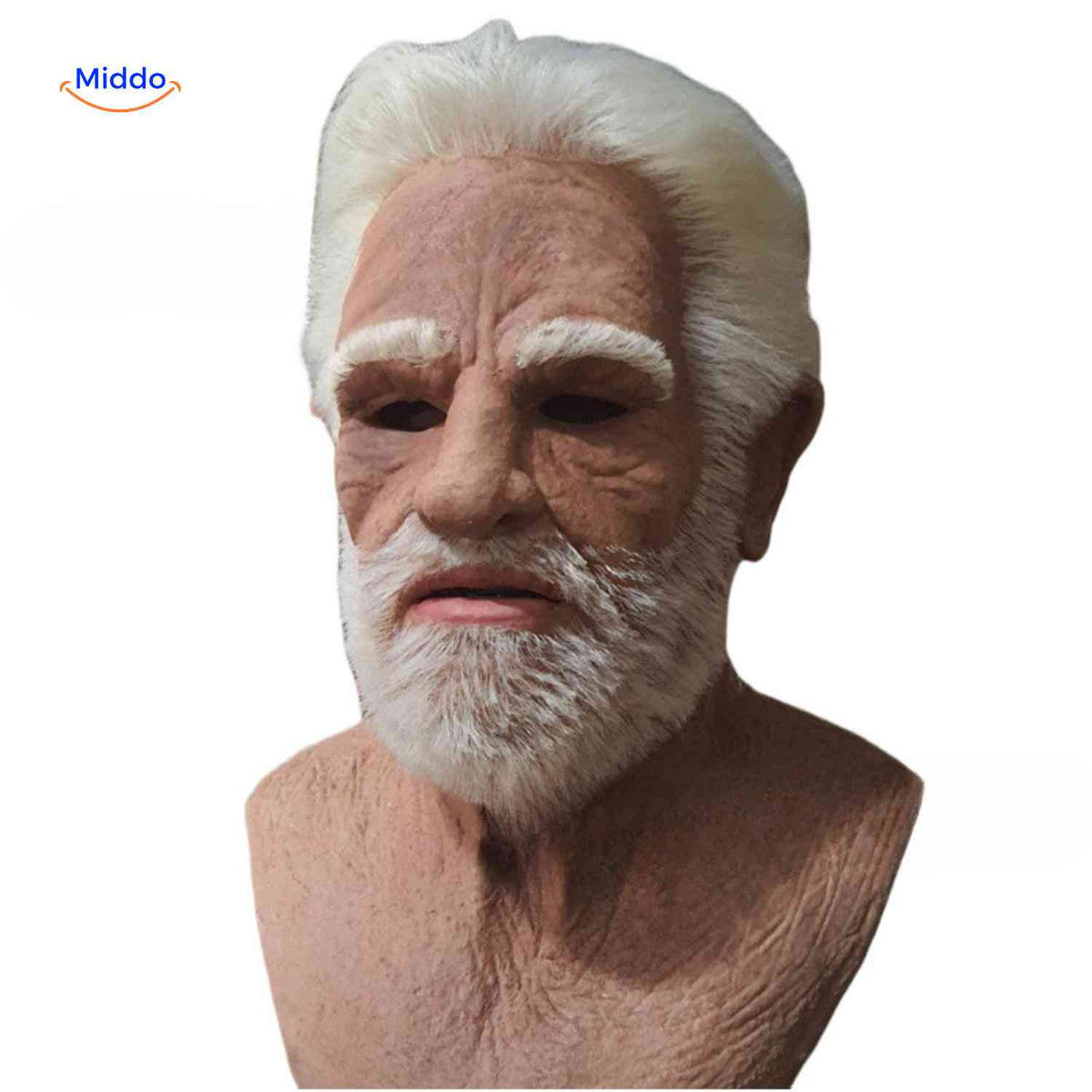 Lifelike Elderly Character Mask – Breathable Latex Full-Face Costume Accessory for Parties & Theater | Thomler