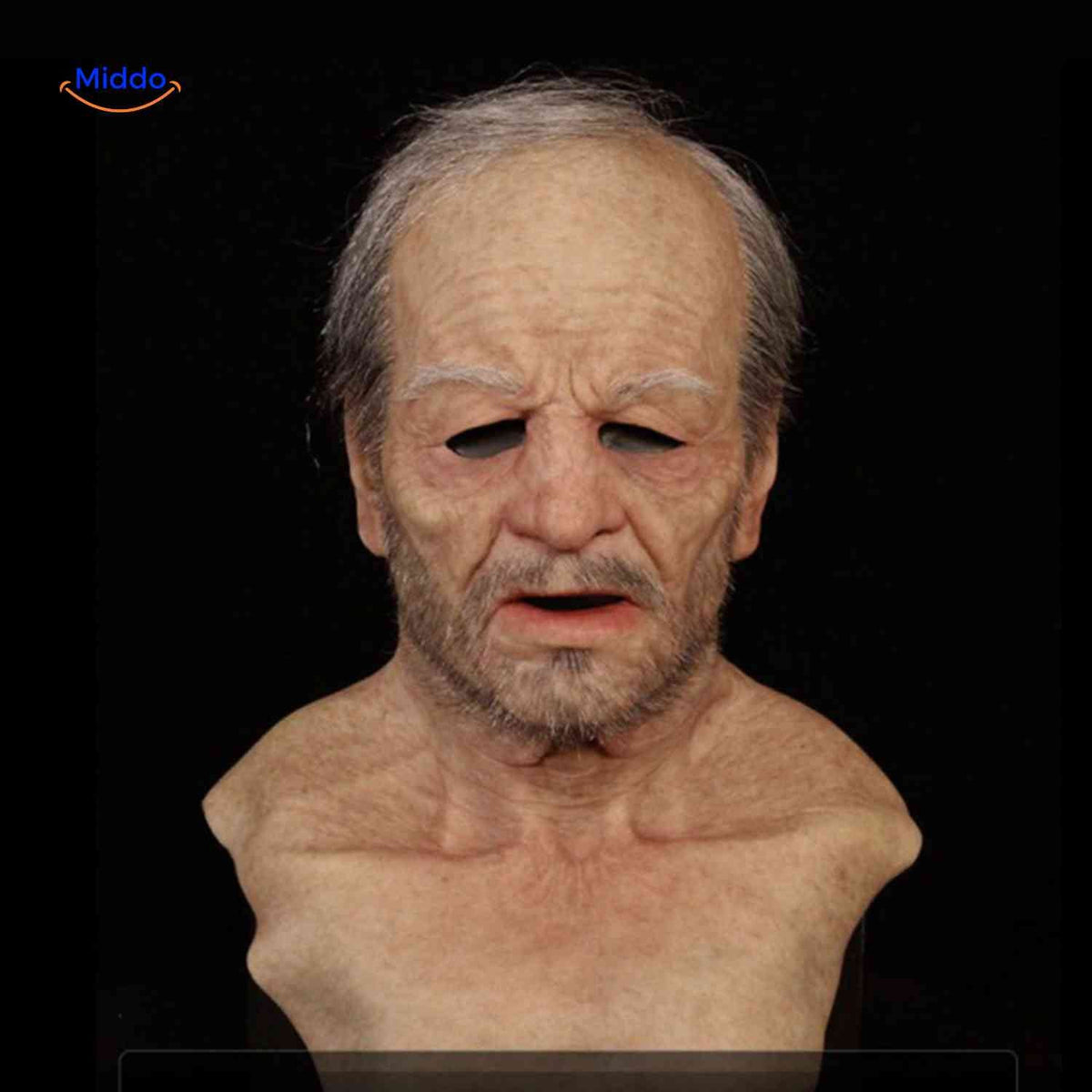 Lifelike Elderly Character Mask – Breathable Latex Full-Face Costume Accessory for Parties & Theater | Thomler