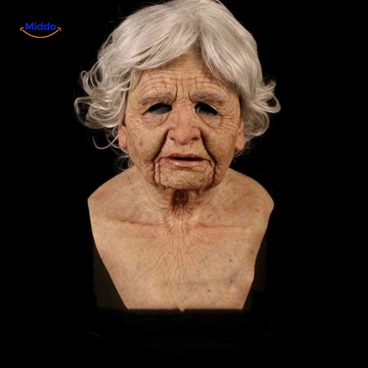 Lifelike Elderly Character Mask – Breathable Latex Full-Face Costume Accessory for Parties & Theater | Thomler