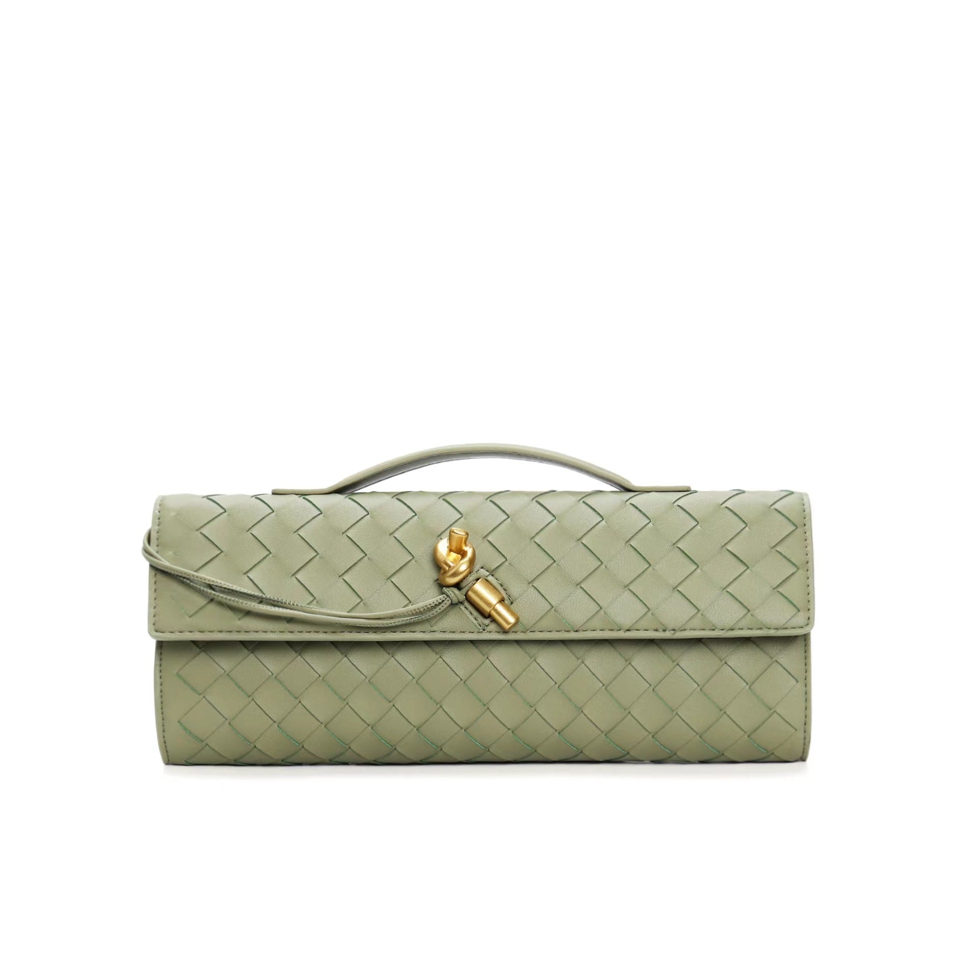 Gevlochten dames clutch van leer – Elegant & Veelzijdig