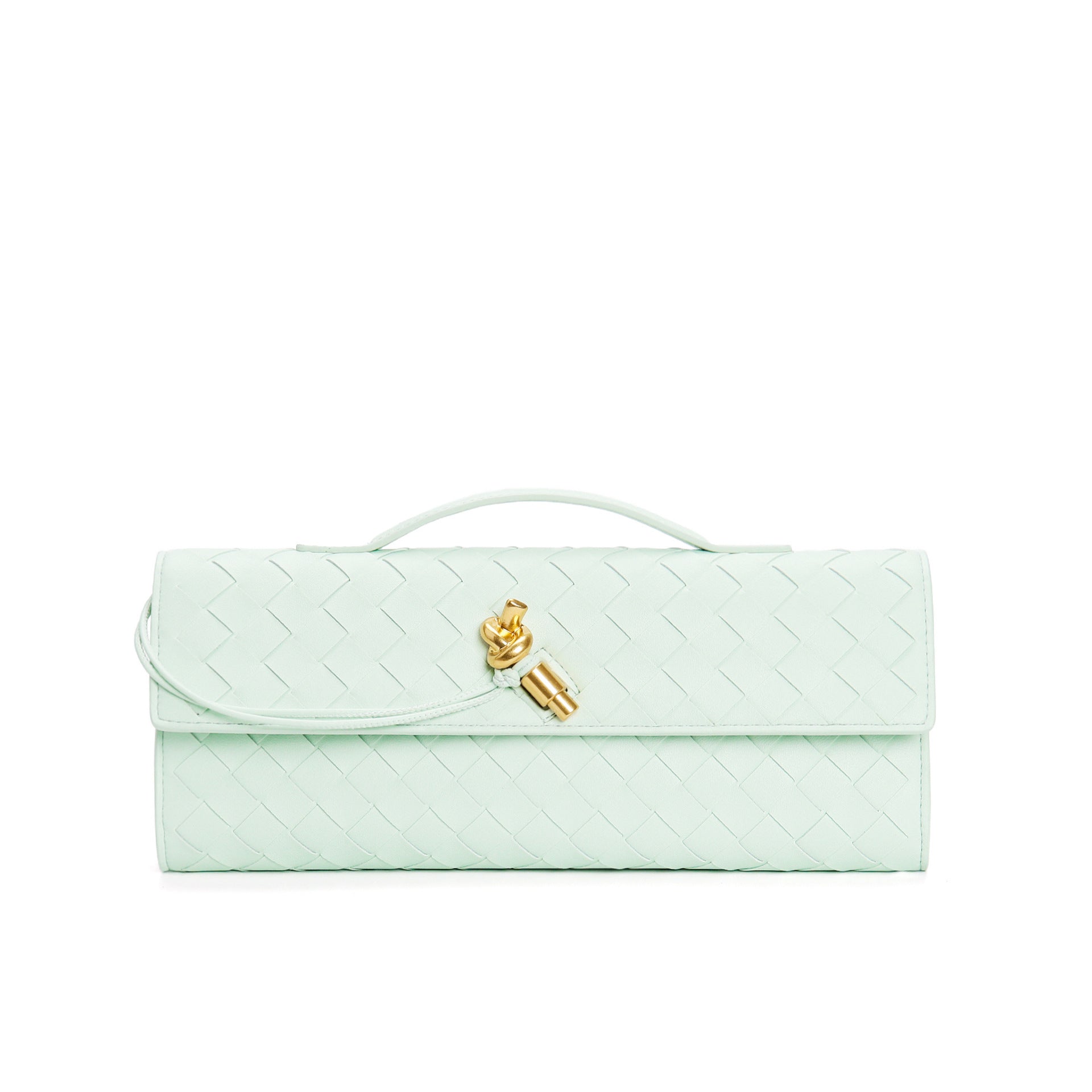 Gevlochten dames clutch van leer – Elegant & Veelzijdig