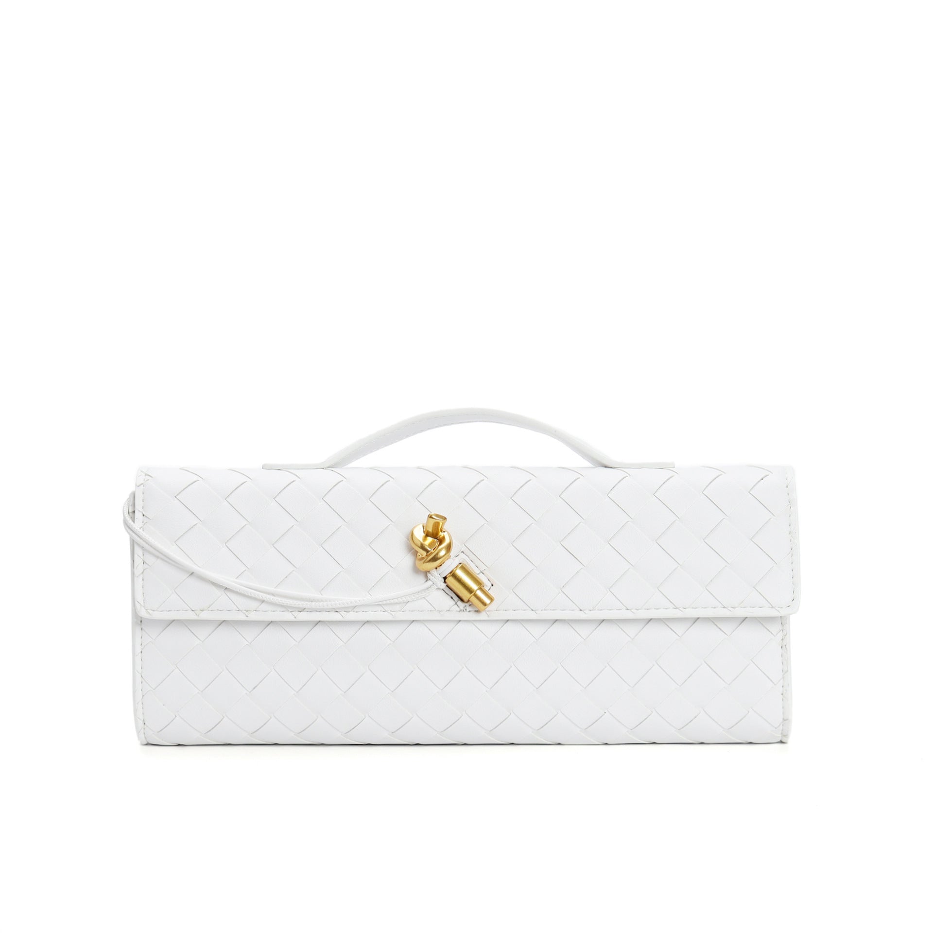 Gevlochten dames clutch van leer – Elegant & Veelzijdig