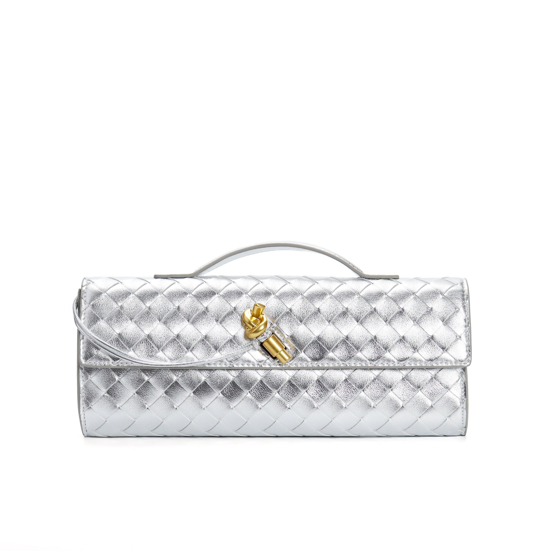 Gevlochten dames clutch van leer – Elegant & Veelzijdig