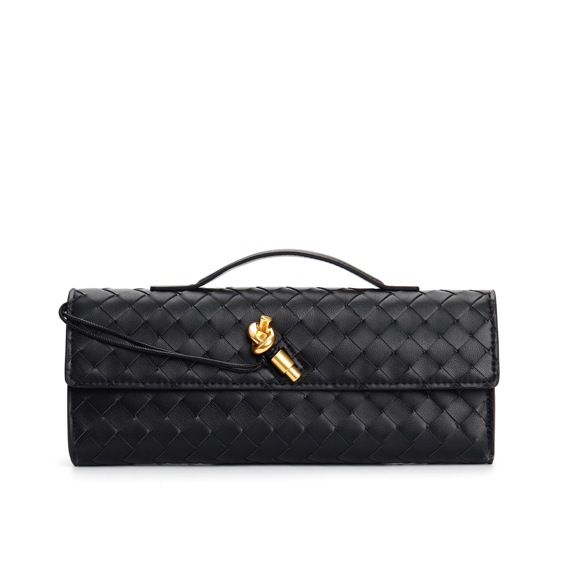 Gevlochten dames clutch van leer – Elegant & Veelzijdig