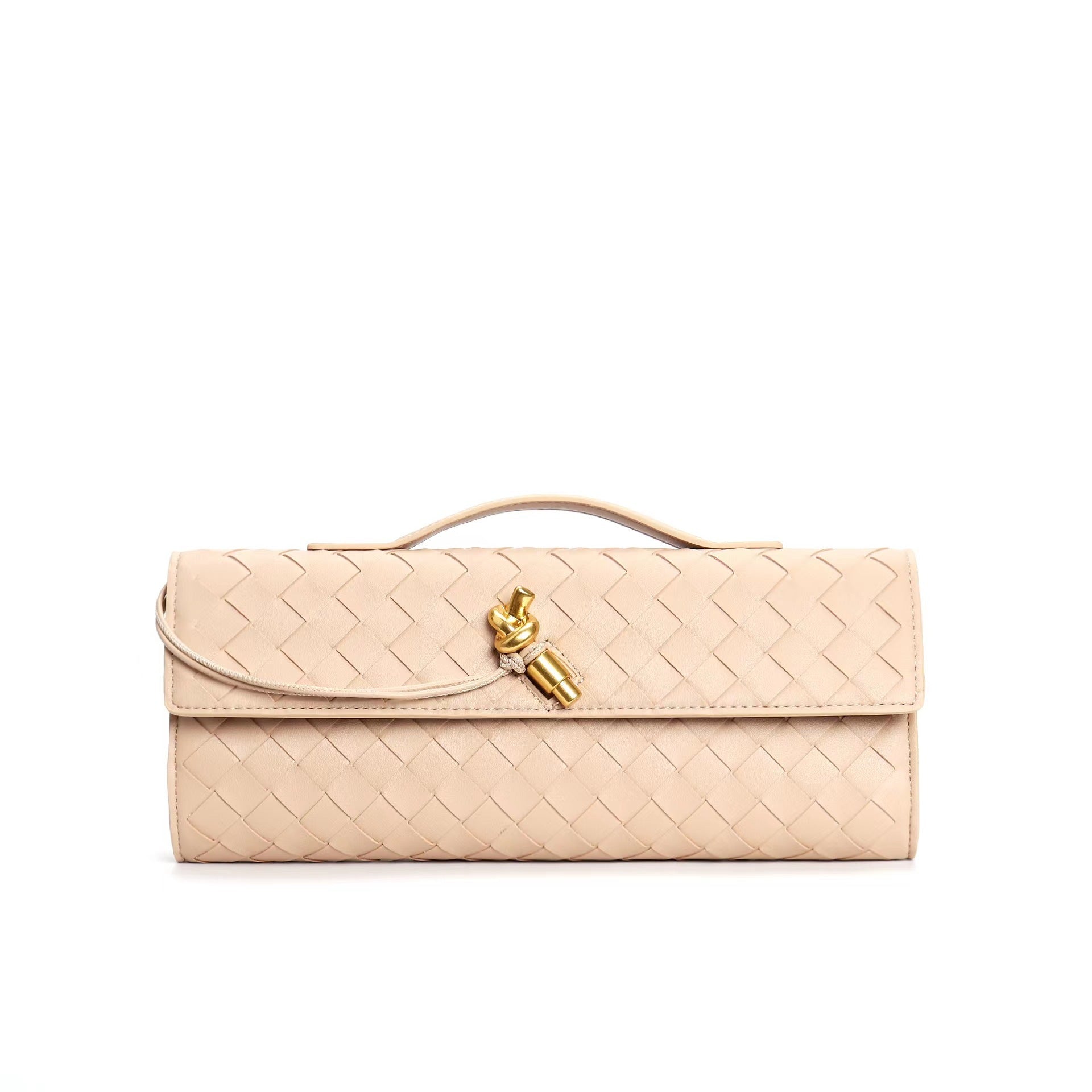 Gevlochten dames clutch van leer – Elegant & Veelzijdig