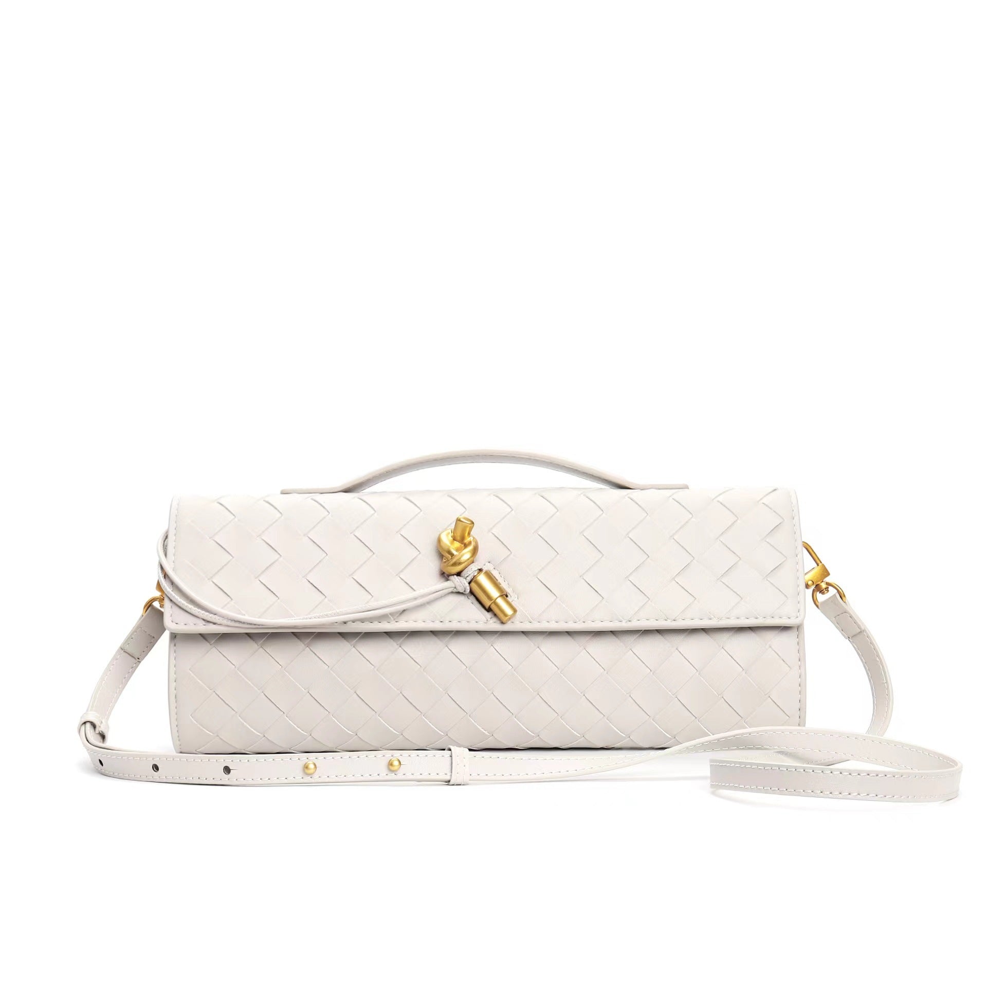 Gevlochten dames clutch van leer – Elegant & Veelzijdig