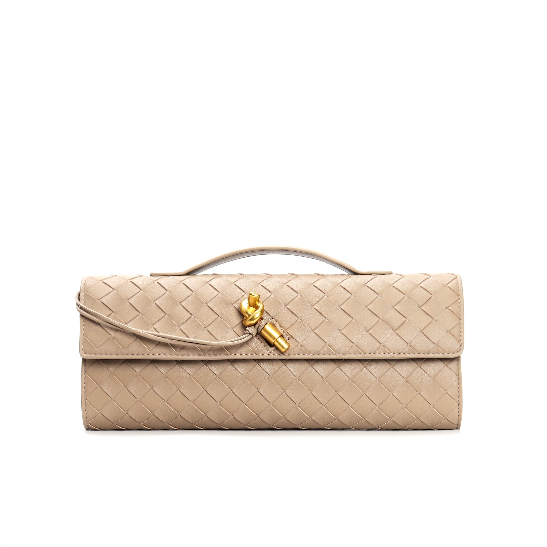 Gevlochten dames clutch van leer – Elegant & Veelzijdig
