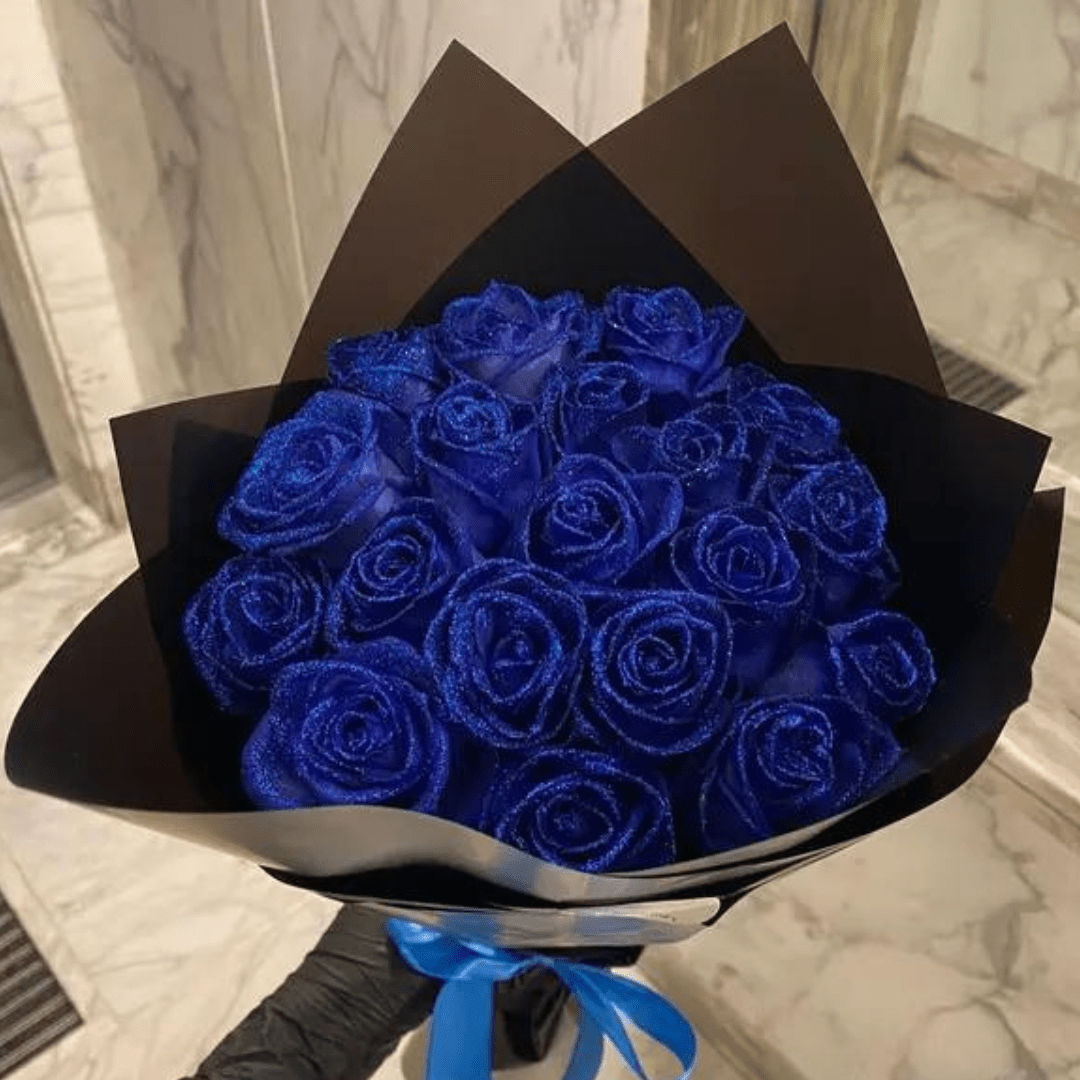 Shimmering Artificial Rose in Gift Box – Sparkling Faux Flower for Home Decor, Desks, Shelves & Romantic Gifting | Thomler