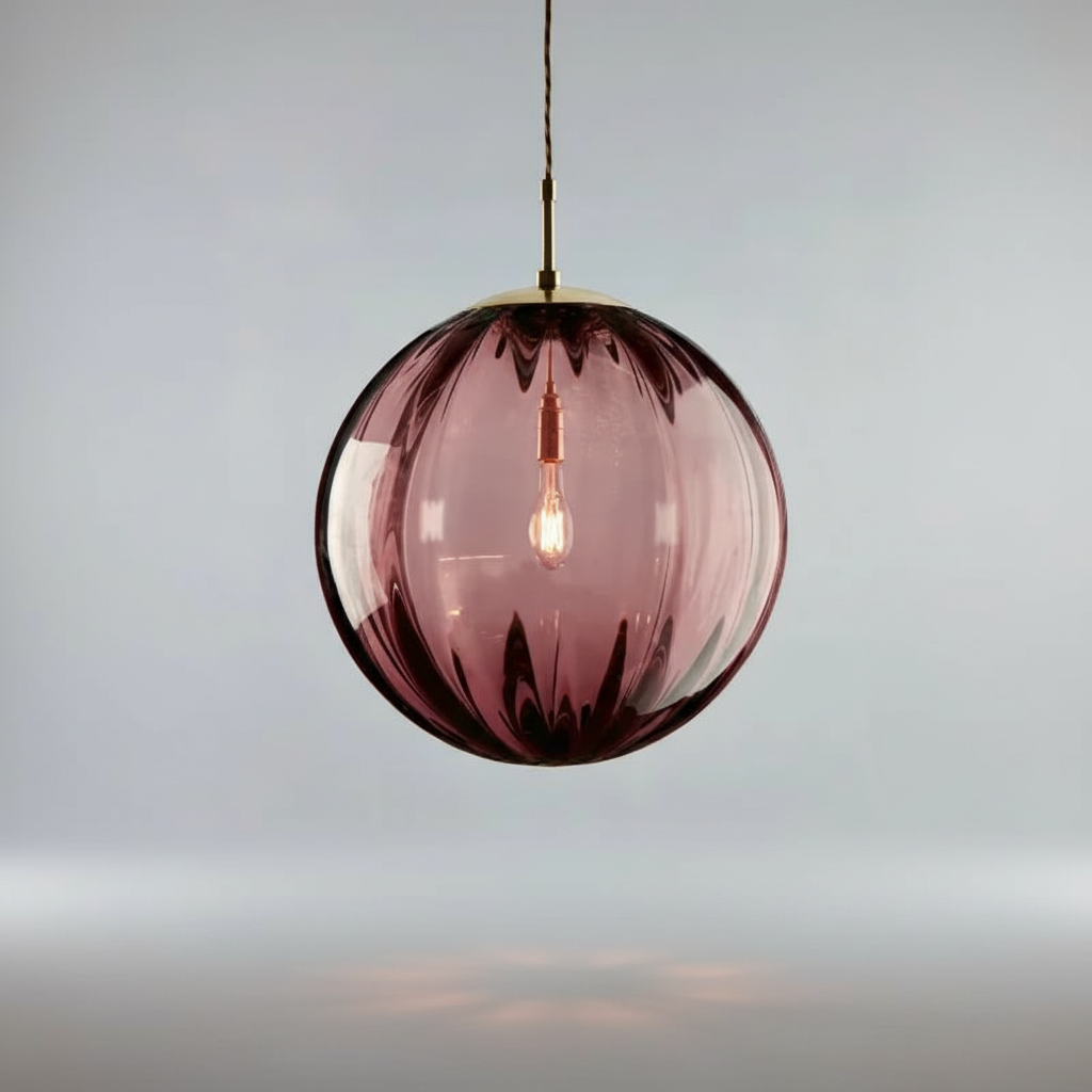Pendant Light Glass Sphere Integrated LED Modern Dining Room Living Room Hallway Hanging Ceiling Light | Thomler