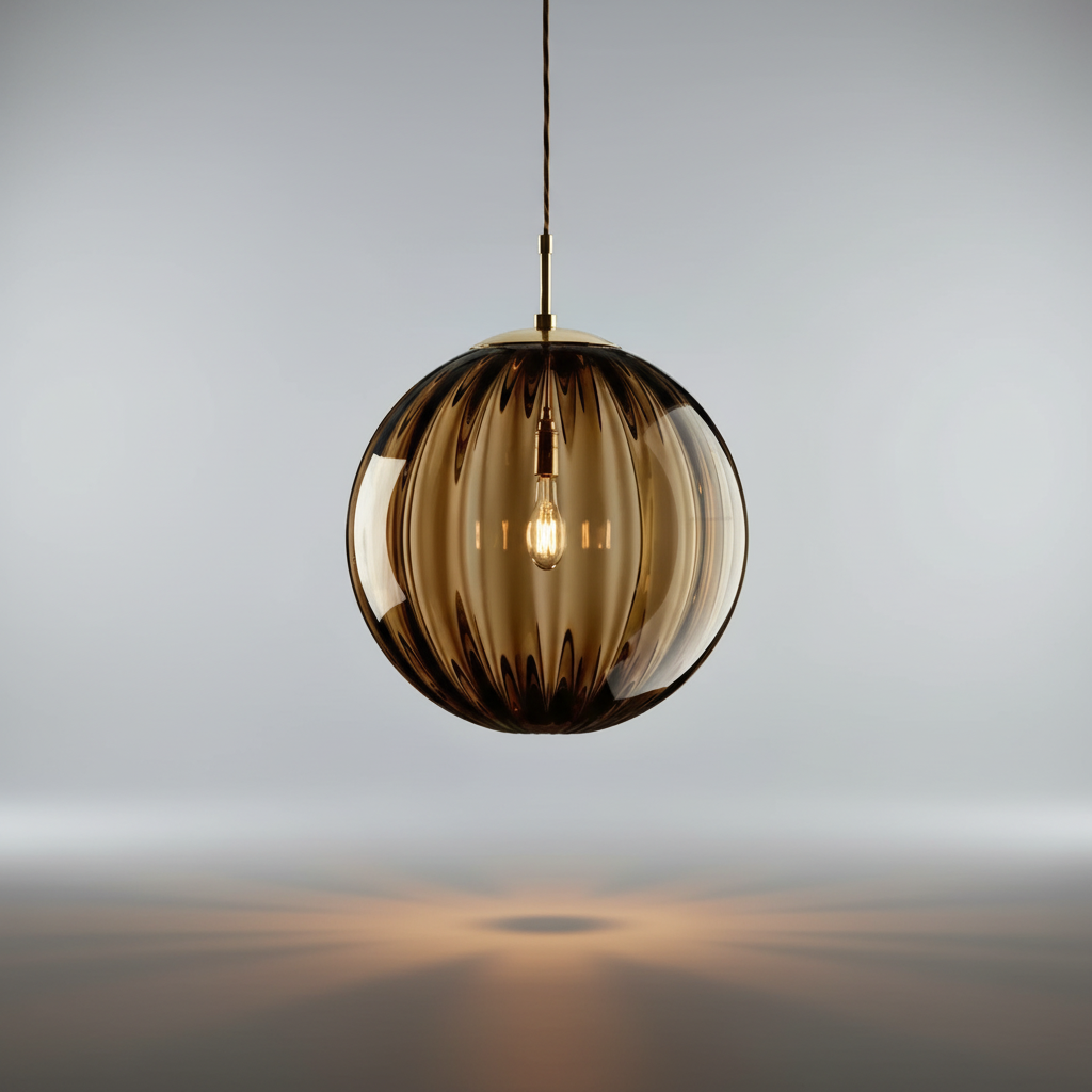 Pendant Light Glass Sphere Integrated LED Modern Dining Room Living Room Hallway Hanging Ceiling Light | Thomler