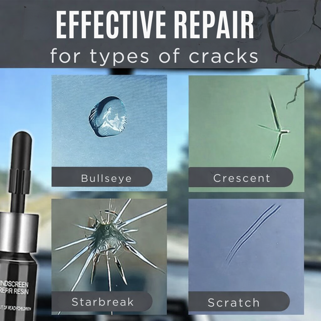 Windshield Crack Repair Kit for Auto Glass & Screens DIY Chip Fix Resin Sealer for Car Windows Mobile Displays Vehicle Maintenance Tool Clea | Thomler