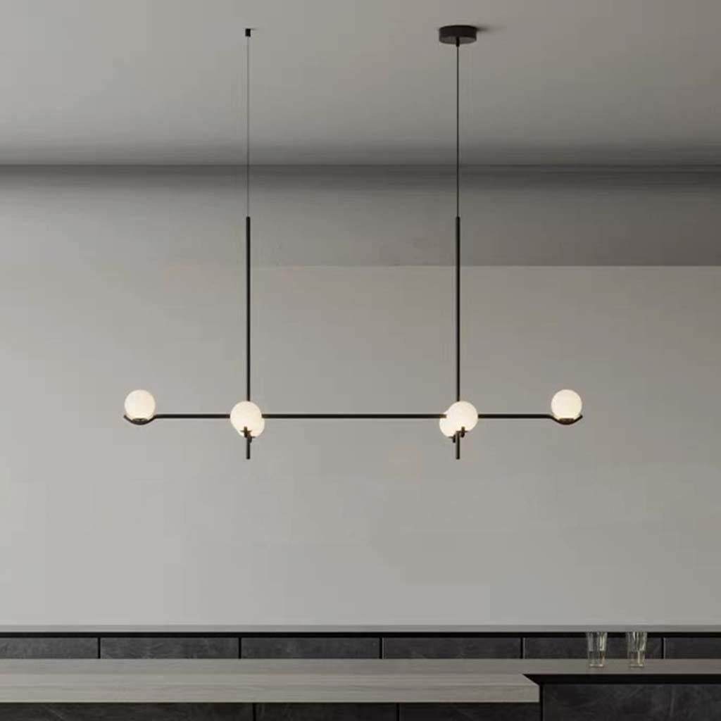 Chandelier Pendant Light Metal 23.6 in Modern Living Room Dining Bedroom Multi Glass Balls | Thomler