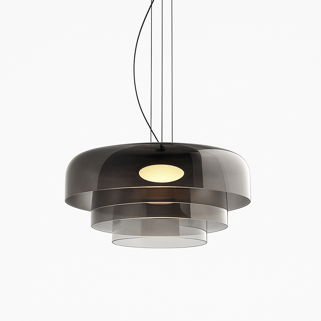 Pendant Light Laminated Glass Ø42.0 cm Adjustable Green Dining Kitchen Island Hanging Ceiling Lamp | Thomler