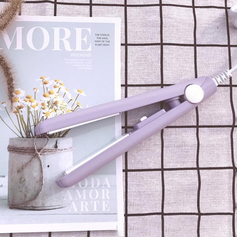 Mini Hair Straightener and Curler Dual Tool Ceramic Heated Plates Compact Travel Size for Quick Touch-Ups Smooth Waves Styling at Home Every | Thomler