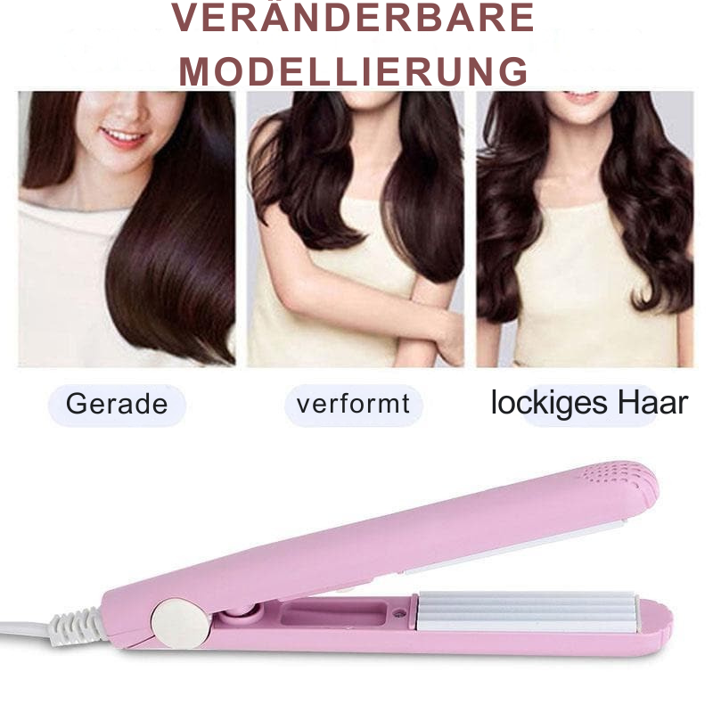 Mini Hair Straightener and Curler Dual Tool Ceramic Heated Plates Compact Travel Size for Quick Touch-Ups Smooth Waves Styling at Home Every | Thomler