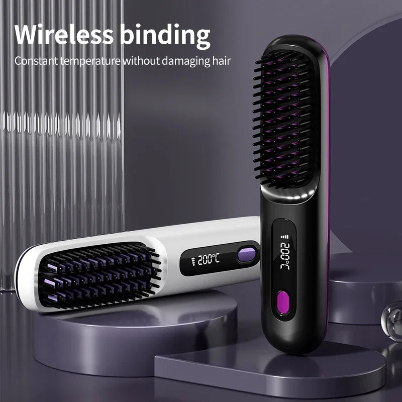 Cordless Ionic Hair Straightener with LCD Display – Travel-Ready Ceramic Flat Iron for Home & On-the-Go Styling | Thomler
