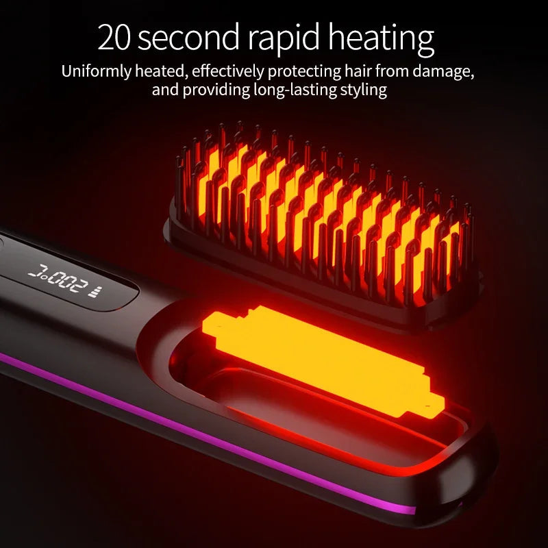 Cordless Ionic Hair Straightener with LCD Display – Travel-Ready Ceramic Flat Iron for Home & On-the-Go Styling | Thomler