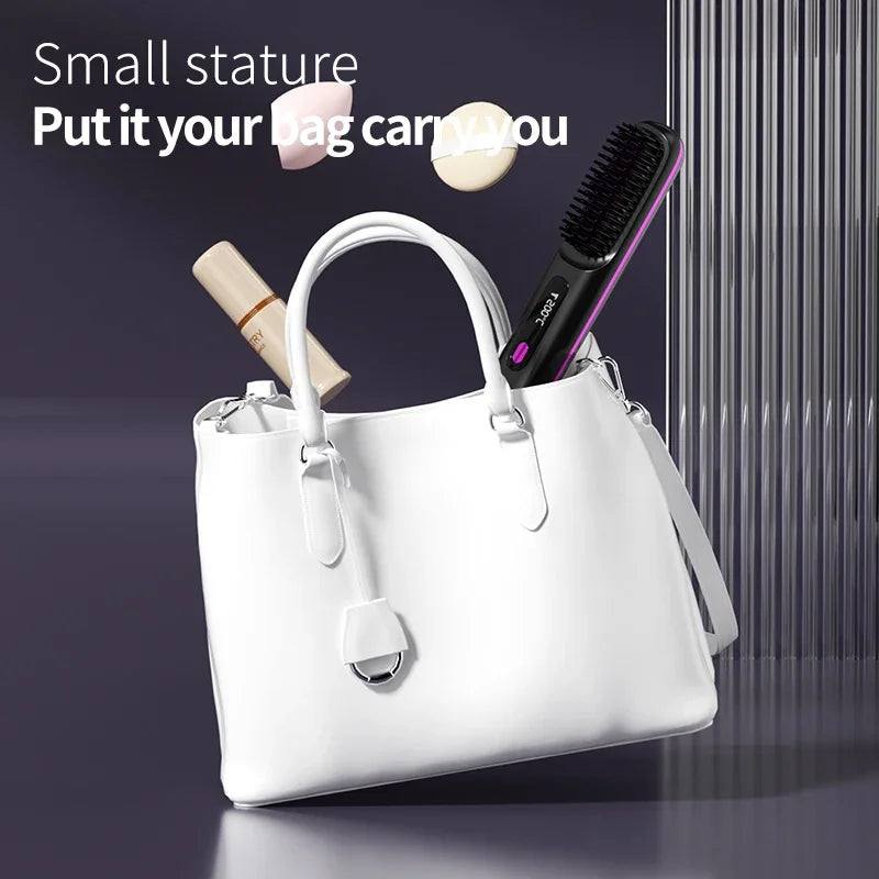 Cordless Ionic Hair Straightener with LCD Display – Travel-Ready Ceramic Flat Iron for Home & On-the-Go Styling | Thomler