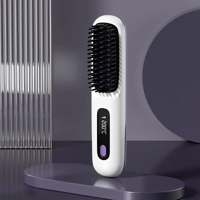 Cordless Ionic Hair Straightener with LCD Display – Travel-Ready Ceramic Flat Iron for Home & On-the-Go Styling | Thomler