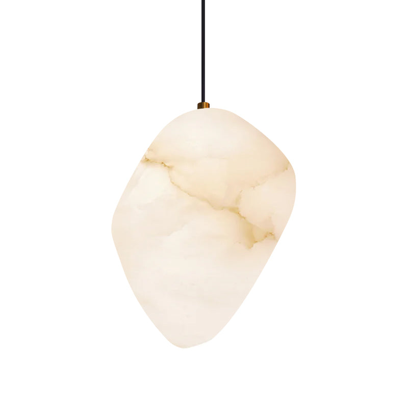 Pendant Light Brass Alabaster 9.1 in Ceiling Mount Indoor Dining Room Kitchen Island Hanging Lamp | Thomler