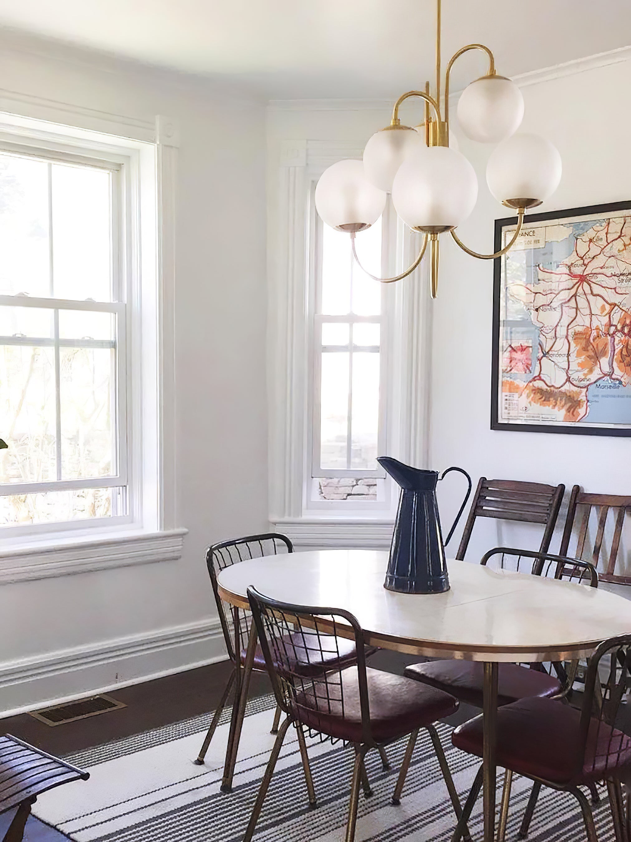 Chandelier Metal Glass 30 in x 27.6 in Indoor Ceiling Lighting | Thomler