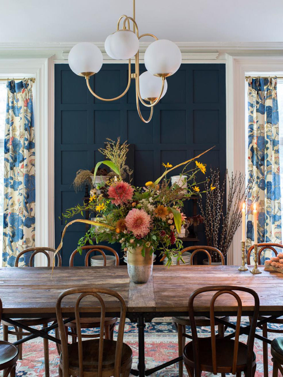 Chandelier Metal Glass 30 in x 27.6 in Indoor Ceiling Lighting | Thomler